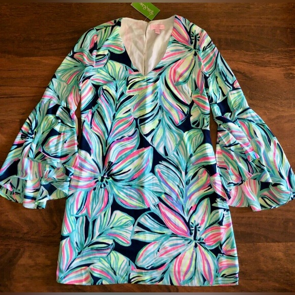 Lilly Pulitzer NWT Rosalia Dress High Tide Dancing Lady $198 Size 0 - Picture 15 of 15